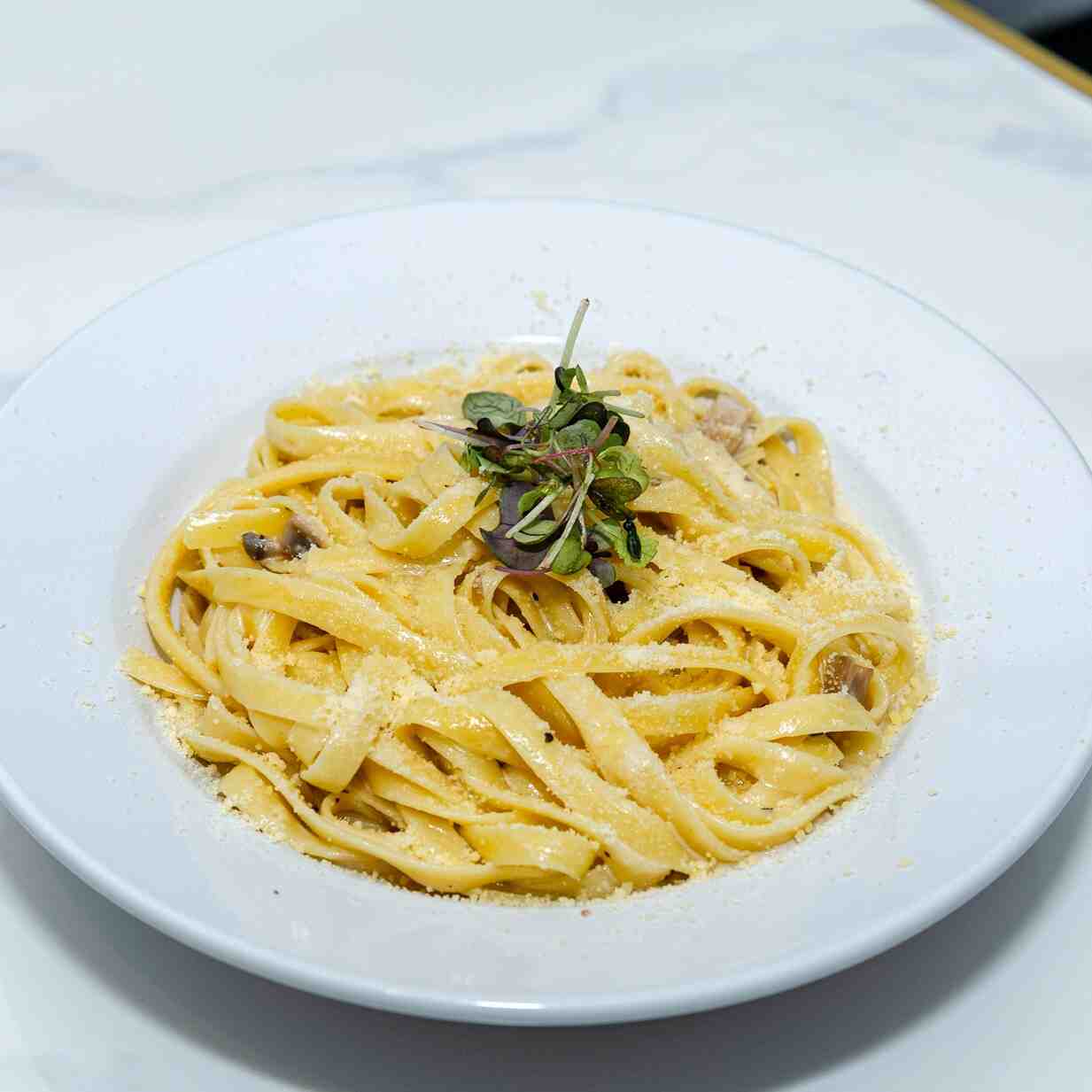 pasta in marble background